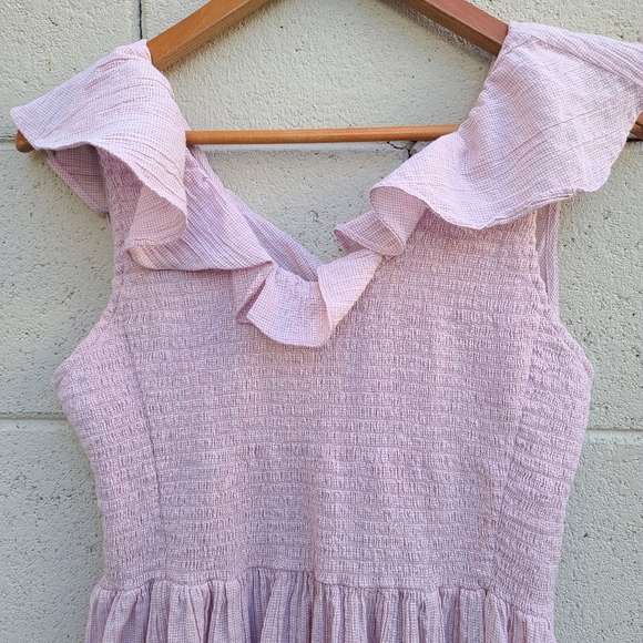 Hatch | Maternity The Sarah Dress in Pink Iris Gingham Size 1 = Small / Medium - Picture 10 of 14